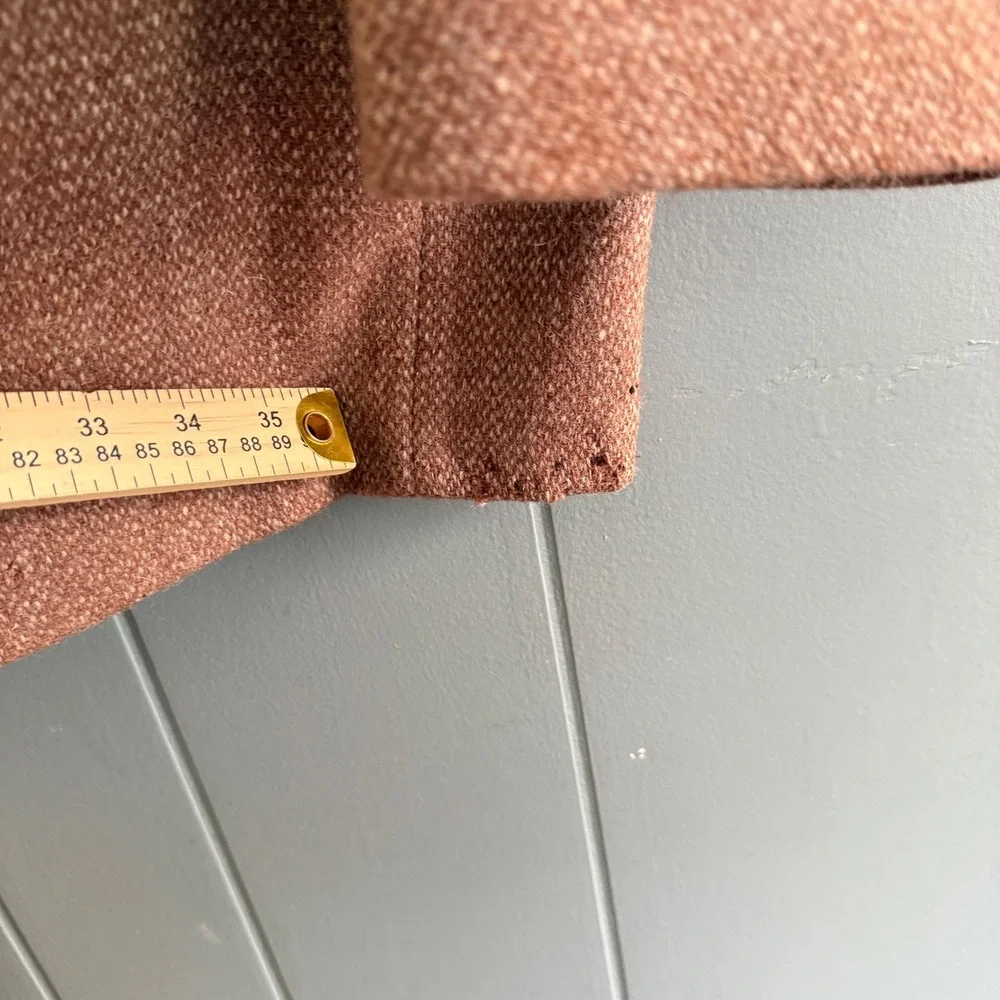 Harris Tweed Vintage Mens Brown Herringbone Wool Blazer 42R FLAW Moth Damage